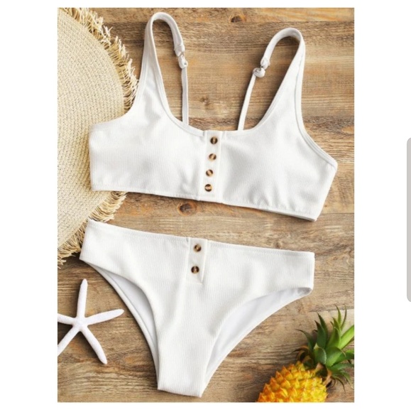 SHEIN Other - SOLD!!!     Super Cute Ribbed Button-up bikini